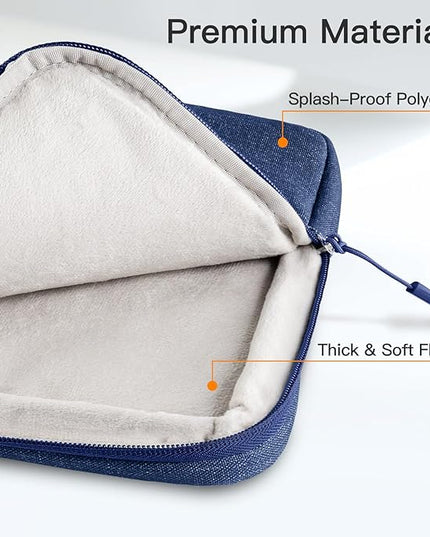 JETech Laptop Sleeve for 13-14Inch MacBook Air/Pro (M5/M4/M3/M2/M1) 2020-2025, 13-13.6 Inch Notebook, Waterproof Shock Resistant Bag Case with Accessory Pocket (Cobalt Blue)