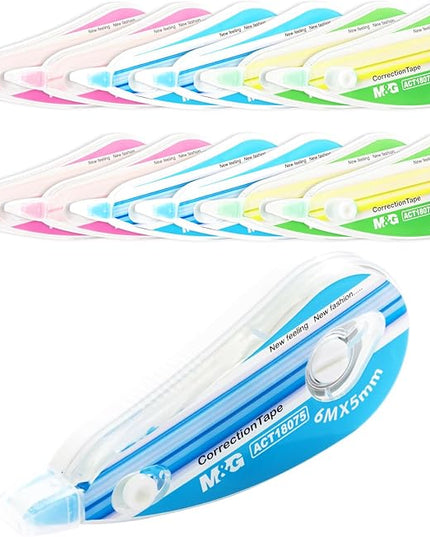 M&G 12 pack Correction Tape，19.7 feet correction tape, Easy to Use Applicator for Instant Corrections, Office Products
