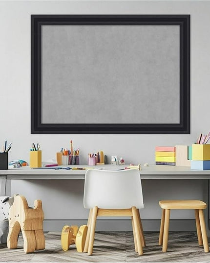 Amanti Art Black Framed Magnetic Board 24x32 Medium Vision Board for use with Magnets, 100% Metal Sheet to Display Items as Office Decor or for Home Organization in mudroom, Kitchen or Kids Room