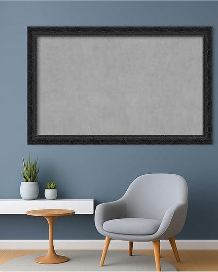 Amanti Art Black Framed Magnetic Board 28x44 Large Vision Board for use with Magnets, 100% Metal Sheet to Display Items as Office Decor or for Home Organization in mudroom, Kitchen or Kids Room