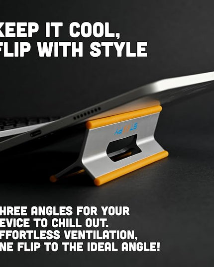 Steepy Portable Laptop Stand for Desk – Adjustable Height, & Portable Laptop Holder – Ergonomic Computer Stand for Cooling & Comfort – Slip-Proof, Sturdy Design – Universal Fit for 13-17 Inch Devices