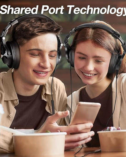 OneOdio A70 Bluetooth Over Ear Headphones, Wireless Headphones with 72H Playtime, Hi-Res, Built-in Mic, 3.5mm/6.35mm Wired Audio Jack for Studio Monitor & Mixing DJ Guitar AMP, Computer PC Gaming