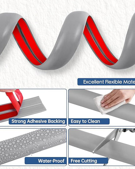 Floor Cord Cover for Wires on Floor Self Adhesive Cord Hider Floor Cable Management Wire Covers for Cords Protector Prevent Cable Trips Cord Cavity W 0.59" x H 0.31", Gray, 20Ft