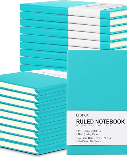 20 Pack Journals for Writing College Ruled Notebooks Journal in Bulk, Hardcover Notebooks (200Pages) for Note Talking, Lined Bullet Journals for Home School Office, 5.7"x8.4", Emerald
