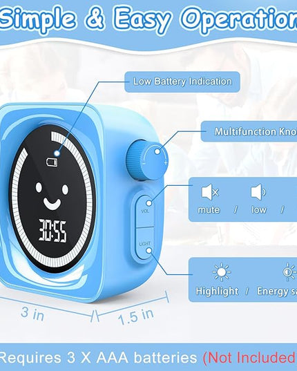 Visual Timer for Kids, 99 Minute Digital Cute Kids Visual Timer Classroom Timer for Homeschool Supplies Study Teaching Time Management Tool Countdown Timer