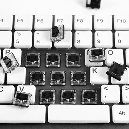 Kailh PG1350 Choc V1 Low Profile Keyboard Switches,5-Pin 20-70gf,Kailh Choc V1 Switch clicky&Linear and Tactile for Chocolate Mechanical Gaming Keyboard,Built-in LED Slot (Pink-35Pcs)