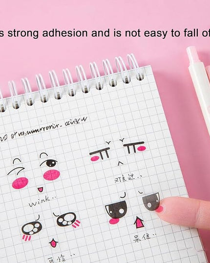 360Pcs Cute Cartoon Face Stickers for for Halloween, Christmas and Valentine's Day Daily Life, Expression Stickers with Colorful Eyes Nose Mouth Creative Stationery Sticker(Cute)