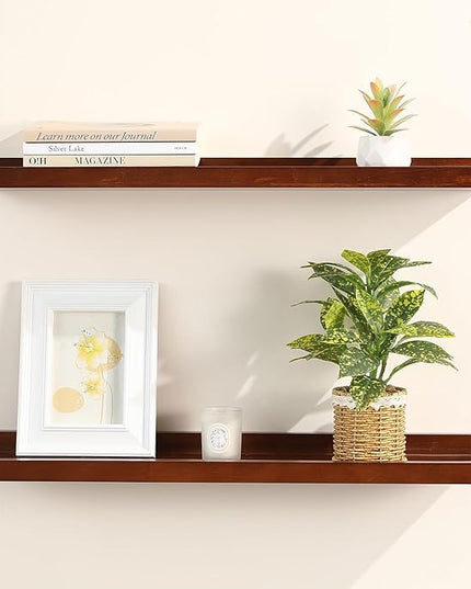 Nubry Fake Plants Artificial Potted Plants with Weaved Pot for Shelf & Table Desk | Perfect for Home Office Bathroom Farmhouse Room Coffee Table Decor 10‘’