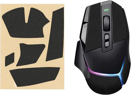 kwmobile Mouse Grip Tape Compatible with Logitech G502 X Plus Grip Tape - Non-Slip Faux Leather - Black