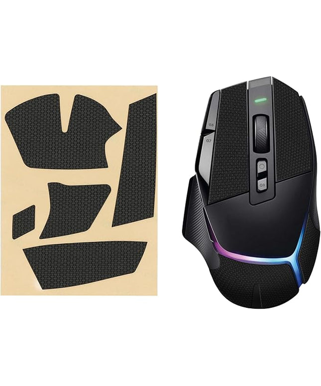 kwmobile Mouse Grip Tape Compatible with Logitech G502 X Plus Grip Tape - Non-Slip Faux Leather - Black