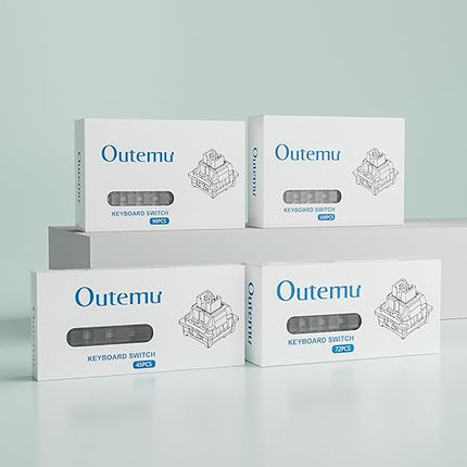 Outemu Pomelo V3 Pro Slient Switches,5 Pin 35gf Quiet Pre-lubed Dustproof Tactile Switch,Suitable for MX Mechanical Gaming Keyboards(90Pcs)