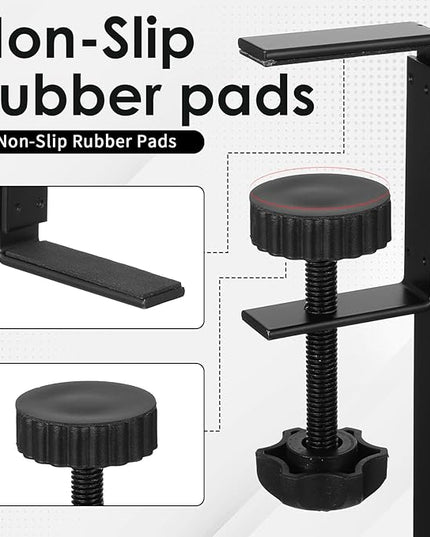 2 Pack Under Desk Cable Management Tray, 15 Inch No Drill Metal Mesh Organizer with Hybrid Side Slots, Wire Holder Storage Rack for Office Home Desk