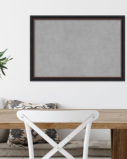 Amanti Art Black Framed Magnetic Board 18x26 Medium Vision Board for use with Magnets, 100% Metal Sheet to Display Items as Office Decor or for Home Organization in mudroom, Kitchen or Kids Room