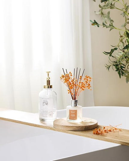 Airkeep Reed Diffuser Set,6.76 fl oz (200 ml) - Coconut & Pineapple Oil Diffusers with 8 Reed Sticks, Home Fragrance Reed Diffuser for Bathroom Shelf Decor