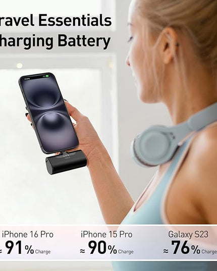 iWALK Portable Charger for iPhone 17/16/15 USB-C Small Power Bank 20W 4,500mAh Fast Charging Battery Pack Compatible with iPhone 15/16/17 Plus/17 Pro/17 Pro Max, Samsung Galaxy S25/S24/S23 Android