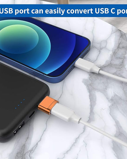 USB C Female to USB Male Adapter (4-Pack),Type C to USB A Charger Cable Adapter for iPhone 11 12 13 14 15 Plus Pro Max,Samsung Galaxy Note 20 S24 S23 Ultra,iPad Air 4 5 Mini 6 AirPods,Google Pixel XL