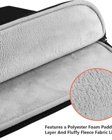 Laptop case 14 inch, Shockproof Protective Notebook Cover Bag with Accessory Pocket, Durable Carrying Laptop Sleeve Compatible for MacBook HP Lenovo Dell Asus Acer, Black