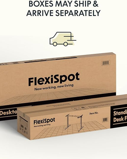FLEXISPOT Bamboo Electric Standing Desk with Elegant Oval Legs, 60"x30" Height Adjustable Desk for Home Office & Living Spaces, Black Frame