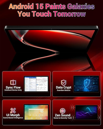 DEZLTID 2025 Android 15 Tablet 11 Inch with Keyboard Stylus Mouse: 2K IPS Tablette (2000x1200) 丨Widevine L1,36GB+256GB(1TB TF), 5G/2.4G WiFi, 8-Core, 8000mAh,8+13MP, AnTuTu 255K丨GMS丨FCC丨CE- Gray