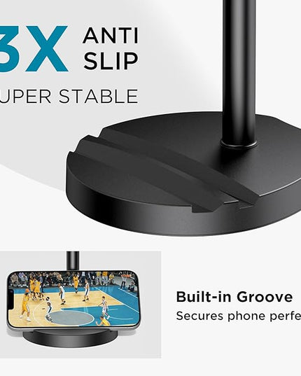 InnoGear Webcam Mount for Desk, Table Telescopic Webcam Stand with Phone Holder for Camera Webcam C922 C930e C920S C920 C615 C960 C920x BRIO 4K NexiGo N60, Right Light, GoPro with 1/4" Thread