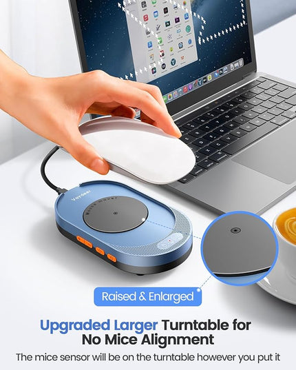 Vaydeer M4 Utra Mouse Mover with APP, Undetectable Mouse Jiggler Device with Remote Control and Timer Function, Driver-Free Shaker Wiggler Mouse Movement Simulation for Computer Awakening-Orange