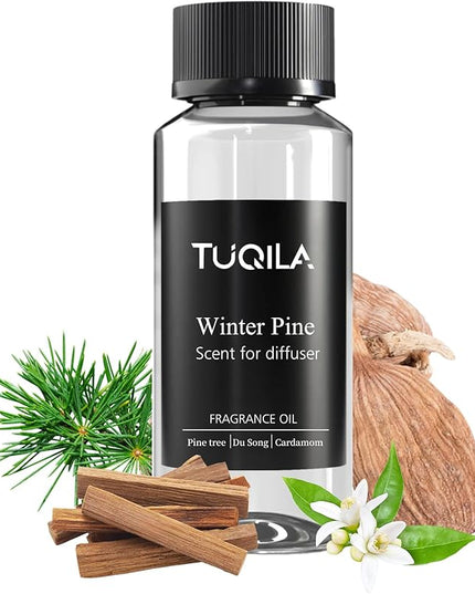 Tuqila Hotel Waterless Diffuser Oil Winter Pine, Essential Scent Oil Usage Cold Air Waterless Diffuser, Luxury Scents Oils Fragrance Bottle120 ML Home Natural Flavour