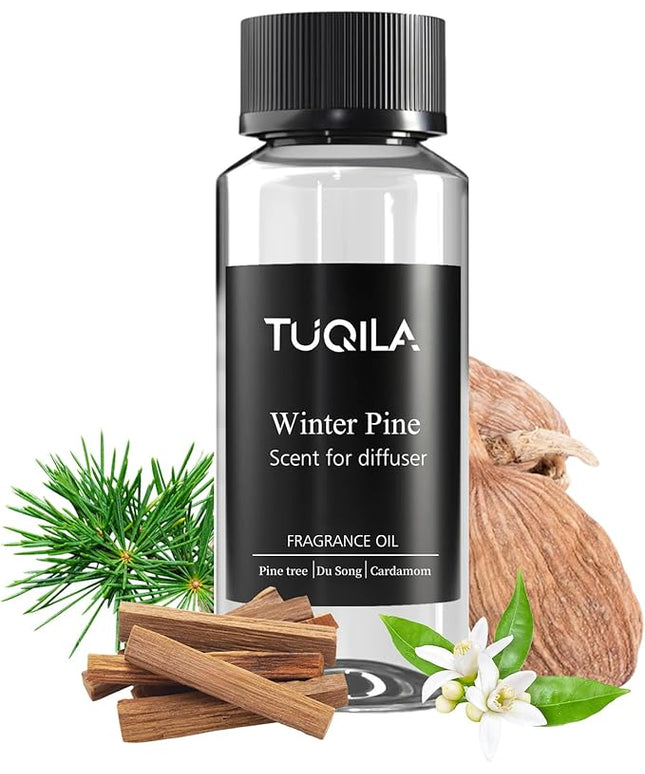 Tuqila Hotel Waterless Diffuser Oil Winter Pine, Essential Scent Oil Usage Cold Air Waterless Diffuser, Luxury Scents Oils Fragrance Bottle120 ML Home Natural Flavour