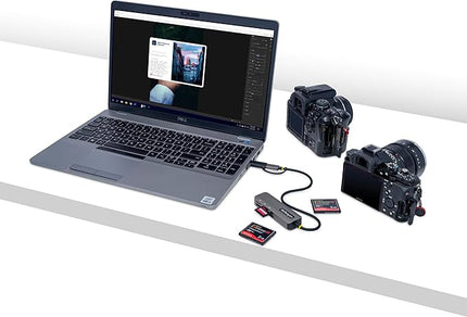 StarTech.com USB 3.0 Multi-Media Memory Card Reader, SD/microSD/CompactFlash, USB-C External Card Reader with USB-A Adapter