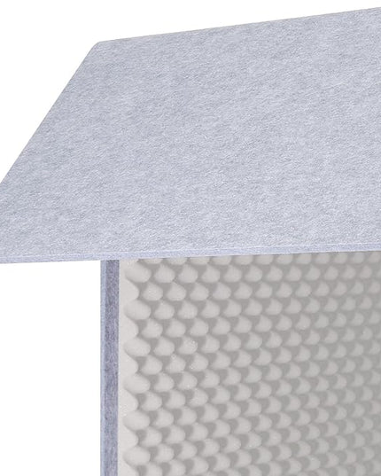 Desktop Soundproof Cover, Portable Vocal Recording Booth Isolation Booth Small Music Recording Studio Vocal Sound Absorbing Shield Sound Proof Foam Panels for Offices,Home,Recording Studios (Gray)
