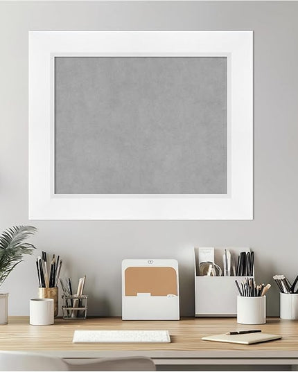 Amanti Art White Framed Magnetic Board 21x25 Small Vision Board for use with Magnets, 100% Metal Sheet to Display Items as Office Decor or for Home Organization in mudroom, Kitchen or Kids Room