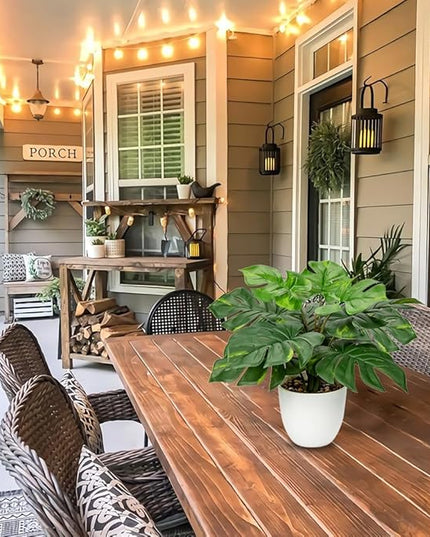 Hollyone Artificial Monstera Plant Faux Monstera Deliciosa Plant Potted Fake Tropical Plants in Pot for Indoor Outdoor Home Decoration