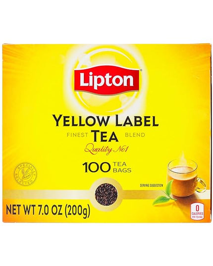 Lipton Yellow Label International Blend | Lipton Tea Bags |Black Tea| Premium Quality | 200 Grams (Pack of 1)