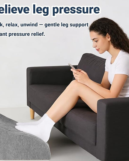 Foot Rest for Under Desk at Work, Ergonomic Under Desk Footrest with Washable Cover for Office, Home & Gaming Leg Elevation Pillow Dark Gray