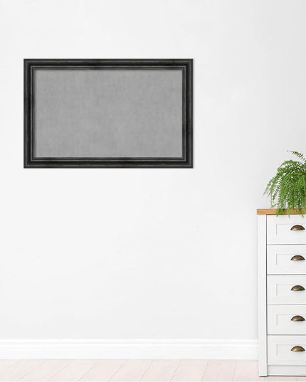 Amanti Art Black Framed Magnetic Board 29x45 Large Vision Board for use with Magnets, 100% Metal Sheet to Display Items as Office Decor or for Home Organization in mudroom, Kitchen or Kids Room