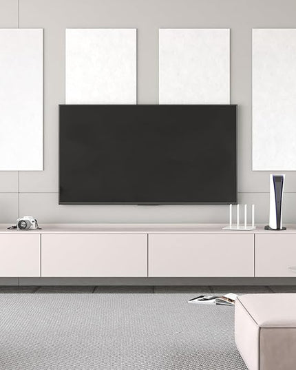 TONOR 8PCS Acoustic Panels, 47.2″ x 23.6″ x 0.35″, Full Self-Adhesive Soundproof Wall Panels, Sound Absorbing Panels for Noise and Echo Reduction, Acoustic Treatment for Studio, Home, Office, White