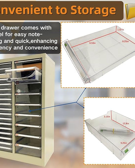 File Cabinet 27 Transparent Drawers Vertical Home Office Storage Cabinet Paper Organizer Document Filing for Small Parts