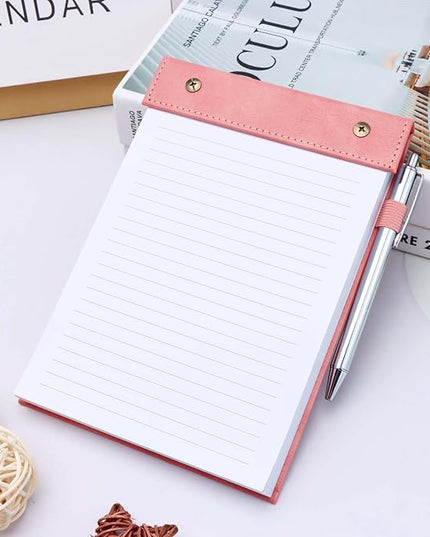 Mogoostry A5 Lined Planning Pads 5.9" x 8" Planner To Do List Memo Note Pads Screw Binding Writing Paperboard Notepad, 100 Sheets per Pack, Pink