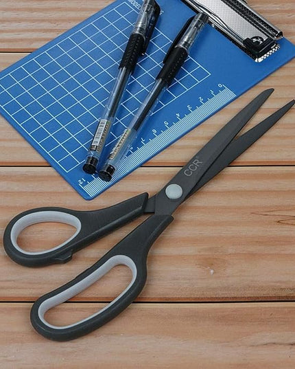 CCR Scissors 8 Inch Soft Comfort-Grip Handles Sharp Titanium Blades, 2-Pack