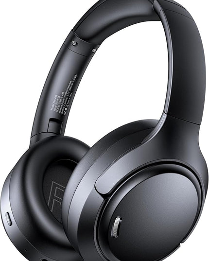 Hybrid Active Noise Cancelling Headphones Wireless, 120Hrs Playtime, 6 ENC Clear Mic, Over Ear Bluetooth Headphones with Hi-Res Audio Comfort Earcup Foldable ANC Headphone for Travel Game Home Office