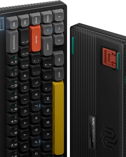 nuphy Halo65 V2 Wireless Mechanical Keyboard with PBT Keycaps, 65% Hot Swappable Custom Gaming Keyboard Compatible with QMK/VIA, RGB Backlit,Gasket Structure,BT5.0/USB-C/2.4GHz,Black-Lemon Switches