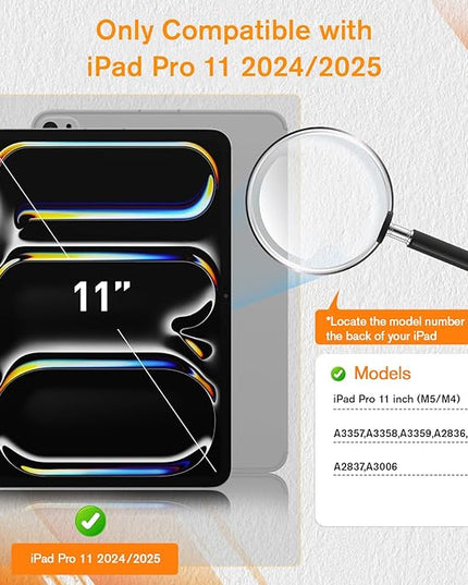 KCT PaperNano Screen protector Compatible with iPad Pro 11 inch M5 2025 / M4 2024, Paper Nano-Texture Film for Drawing, Nib Friendly, Anti-Glare-2 Pack