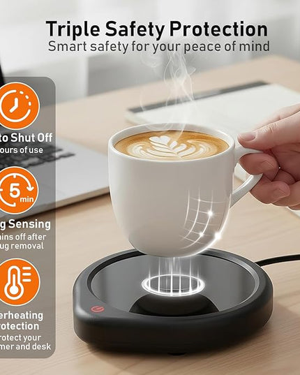 Oracer Coffee Mug Warmer, Cup Warmer for Desk with Auto Shut Off Smart Temperature Settings, Electric Beverage Tea Water Milk Heater for All Cups and Mugs, Heating Plate Candle Wax Warmer