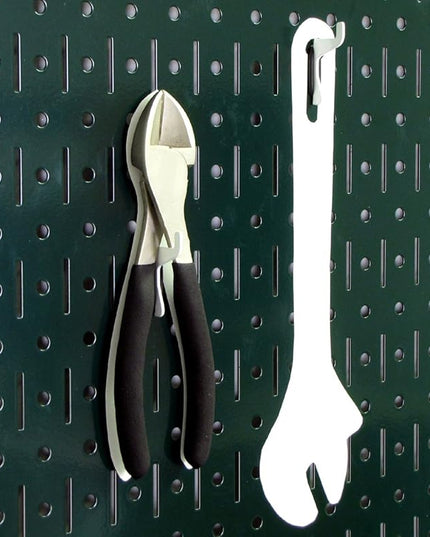 Wall Control Pegboard Organizer 4 ft. Metal Pegboard Standard Tool Storage Kit with Green Toolboard and Black Accessories