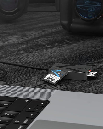 SABRENT USB Type-C Card Reader, Dual-Slot UHS-II SDXC and microSDXC SD 4.0 (CR-CSDM)
