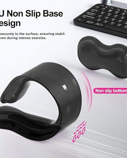 Gel Keyboard and Mouse Wrist Rest Set, Comfort Ergonomic Wrist Support, for Wrist Pain Relief, Computer Keyboard Wrist Rest (Black)