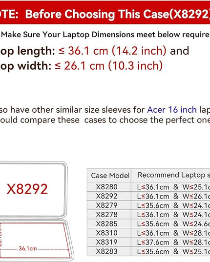 Smatree Hard EVA Protective Sleeve Case Compatible for 16 inch Acer Predator Triton 500/300 SE Gaming Laptop, for 16 inch ASUS ExpertBook B5 OLED B5602/B5602F Laptop (X8292)