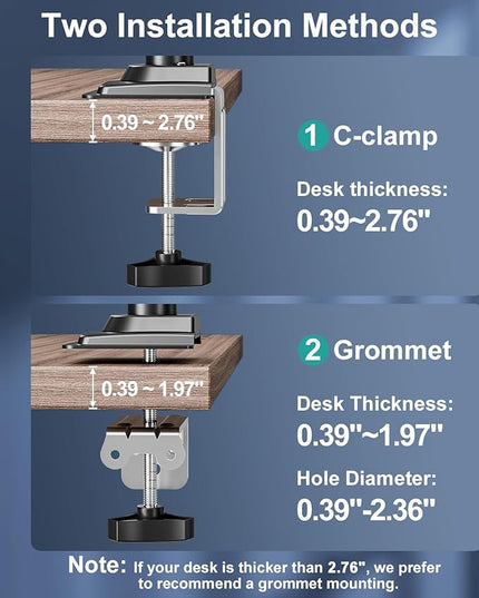 Single Monitor Mount Arm, VESA Desk Mount Stand for 13-32 inch Computer Screen up to 22 lbs, Adjustable Height Tall Monitor Arm with Tilt Swivel Rotation, VESA 75 100mm, Black, Freelift