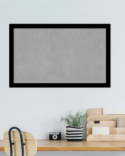 Amanti Art Black Framed Magnetic Board 27x43 Large Vision Board for use with Magnets, 100% Metal Sheet to Display Items as Office Decor or for Home Organization in mudroom, Kitchen or Kids Room