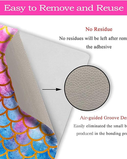Laptop Skin Sticker Decal,12" 13" 13.3" 14" 15" 15.4" 15.6 inch Laptop Vinyl Skin Sticker Cover Art Protector Notebook (2 Wrist Pad Skins Included), Decorative Waterproof Removable, Mermaid Scale