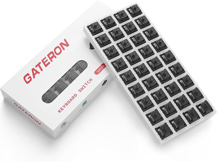 Gateron Ghost Pro Switches for Mechanical Gaming Keyboard,5-Pin 50gf RGB SMD Dual-Stage Spring Pre-Lubed Full POM Linear Switches(45PCS)